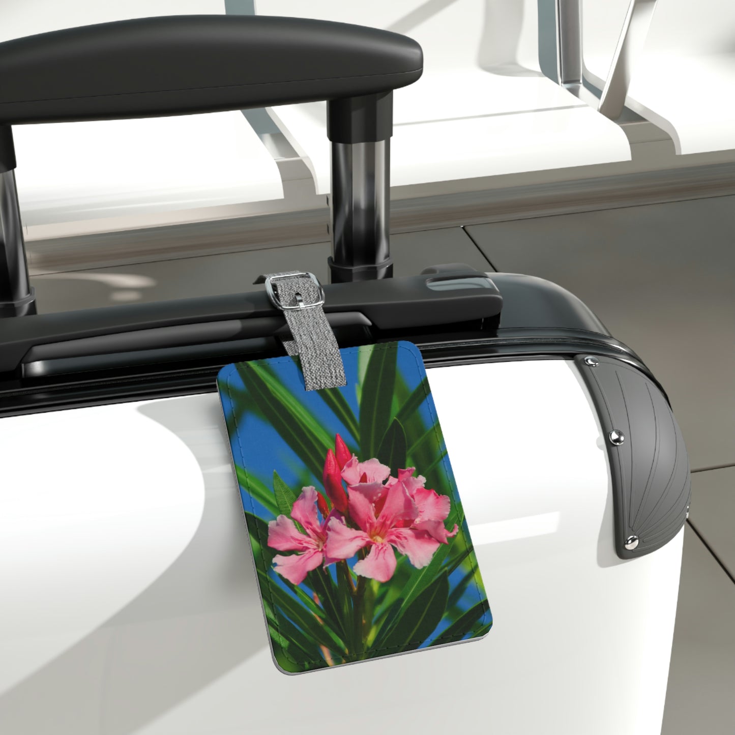 Flowers 30 Saffiano Polyester Luggage Tag, Rectangle