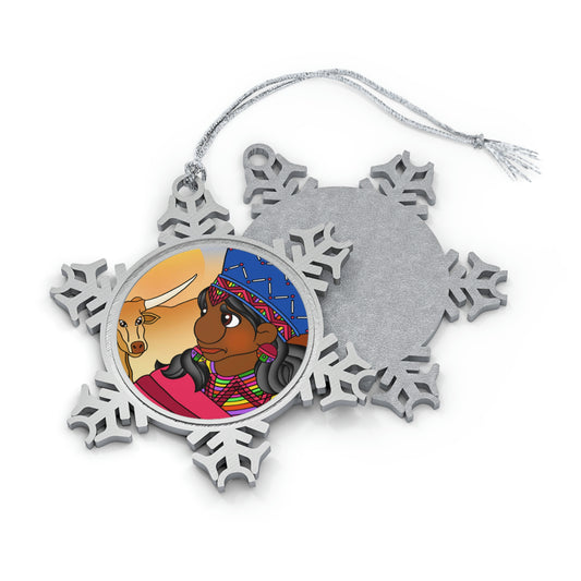 Once Upon Southern Africa Pewter Snowflake Ornament