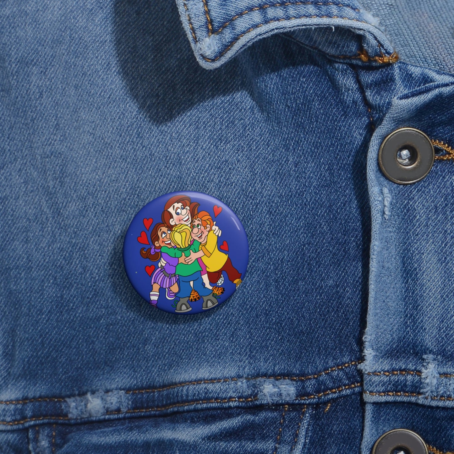 Triple Gratitude with Assorted Monsters Custom Pin Buttons