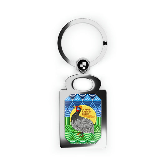 A Fowl Chain of Events Rectangle Photo Keyring