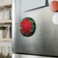 Flowers 07 Button Magnet, Round (1 & 10 pcs)