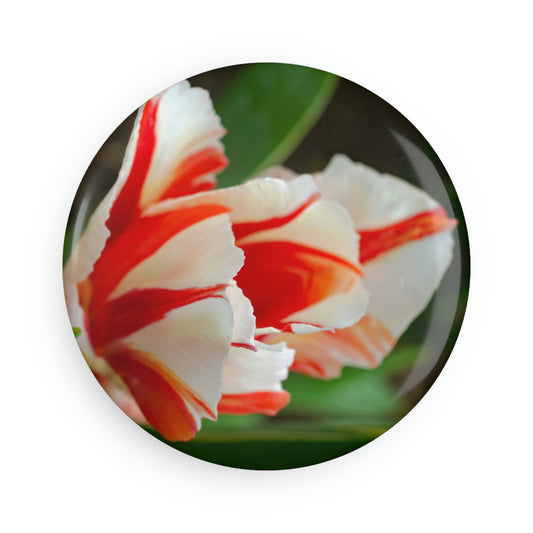 Flowers 06 Button Magnet, Round (1 & 10 pcs)