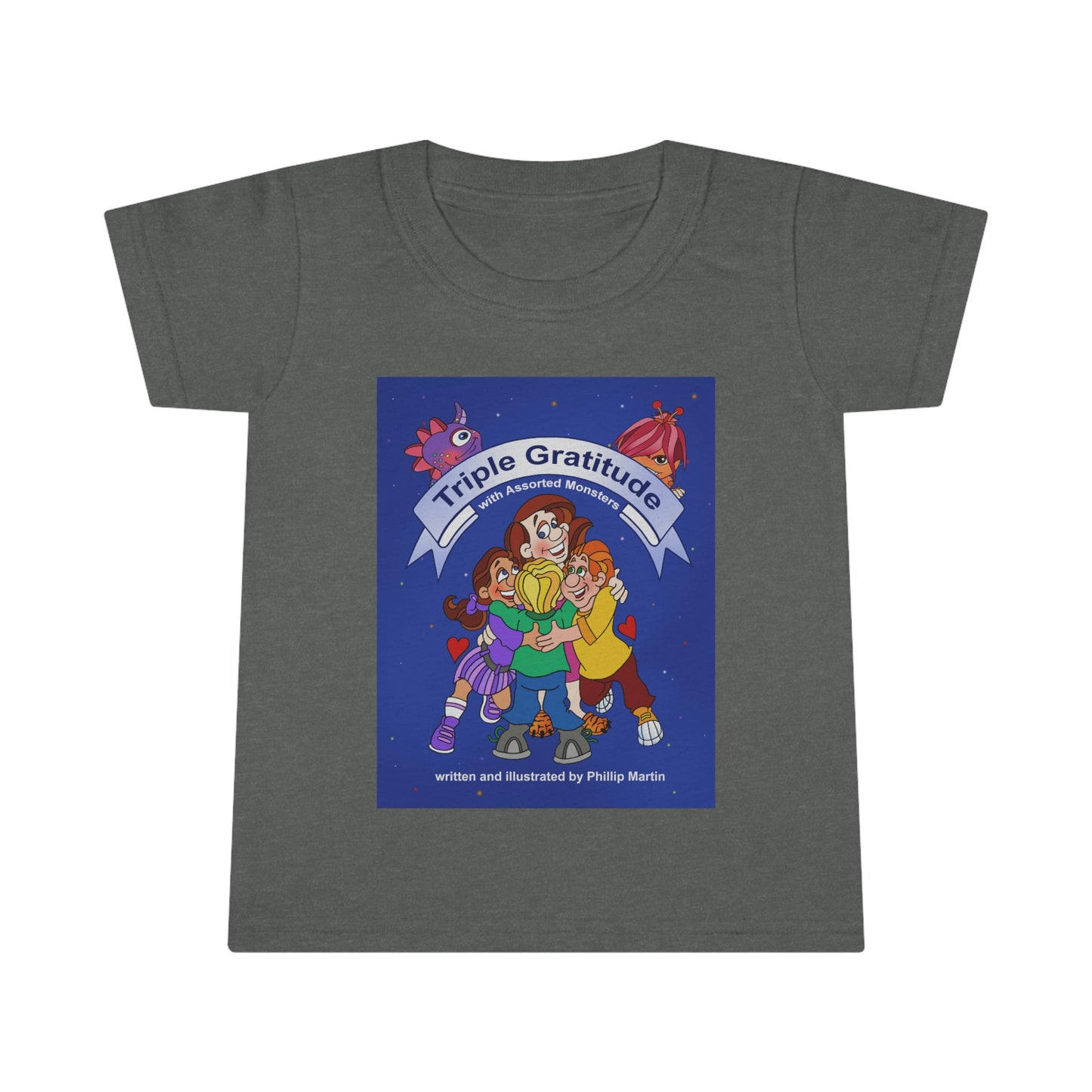 Triple Gratitude with Assorted Monsters Toddler T-shirt