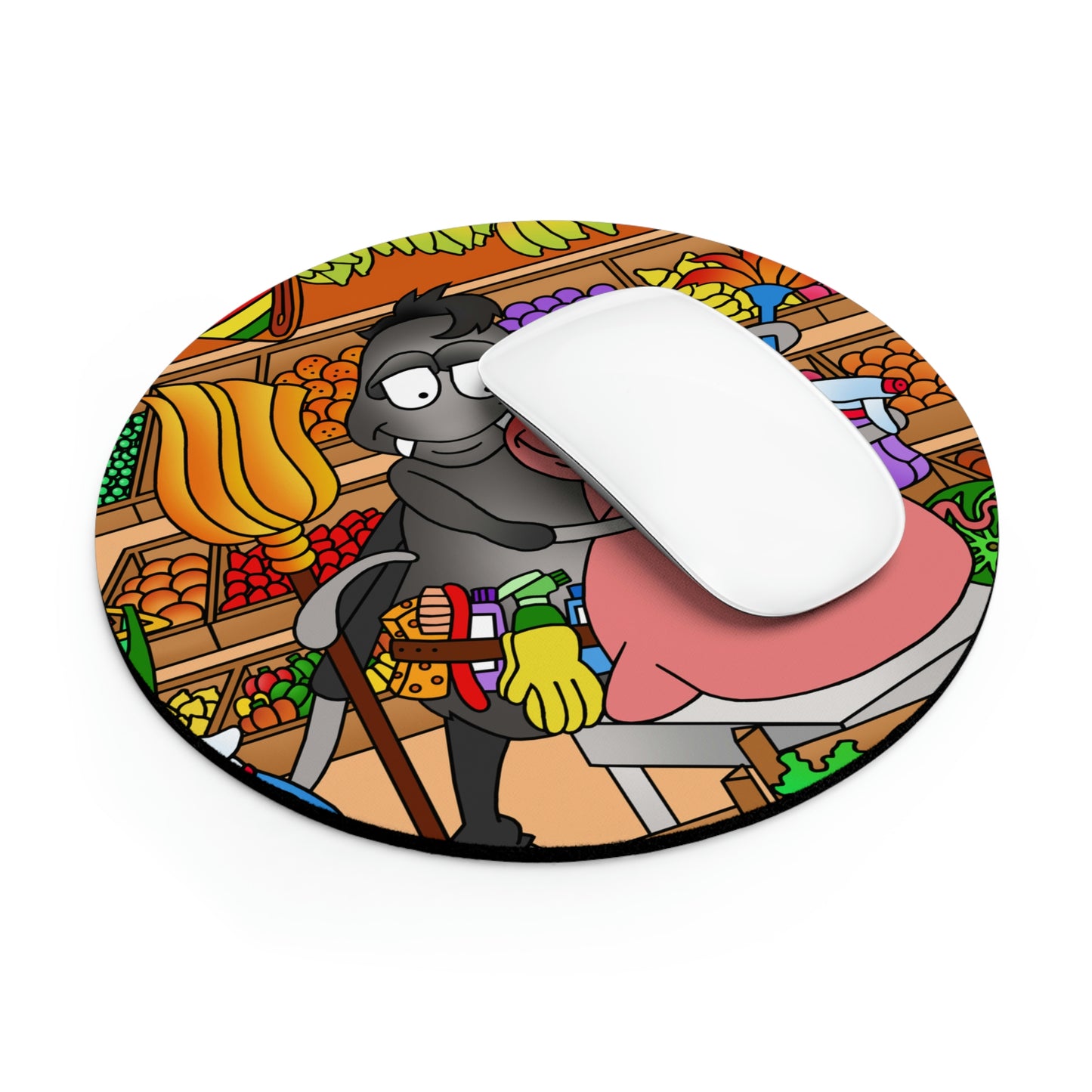 Anansi and the Market Pig Mouse Pad
