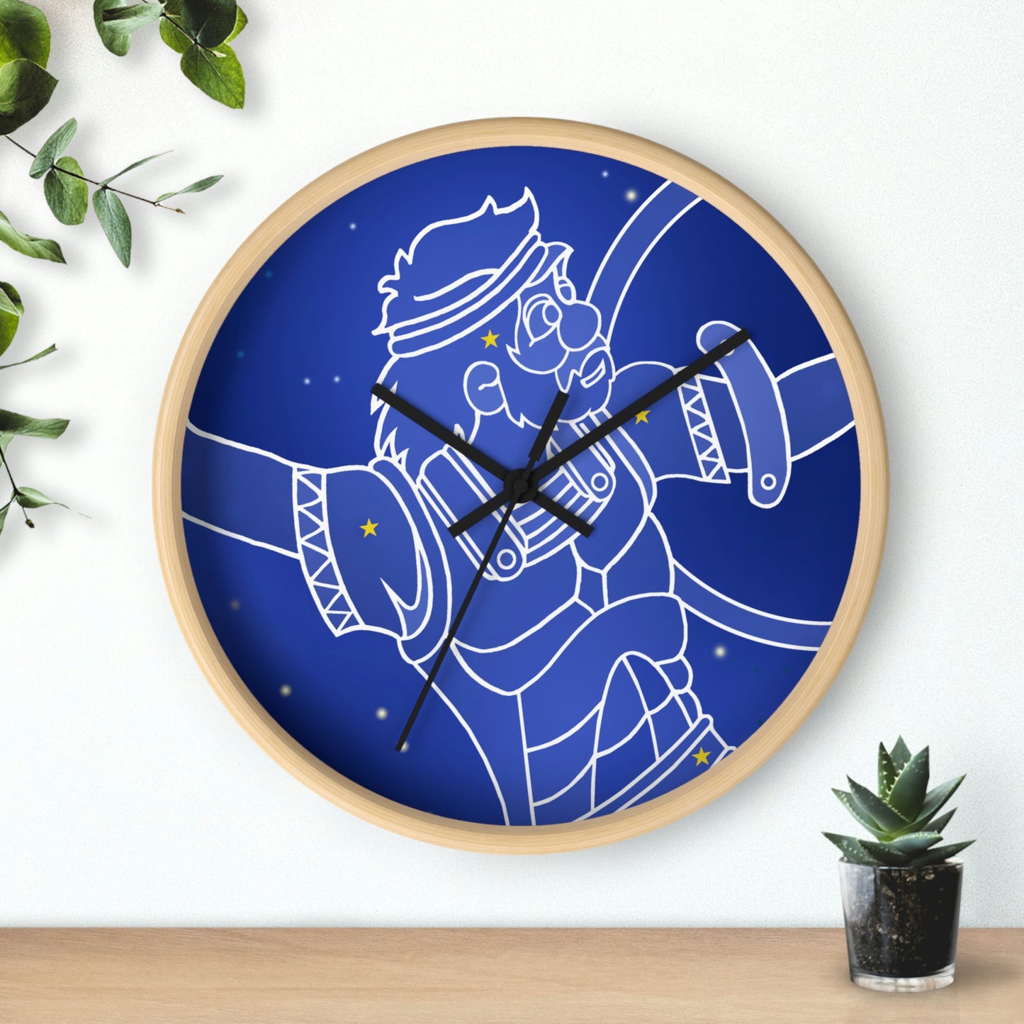 Triple Gratitude with Assorted Monsters!! Wall clock
