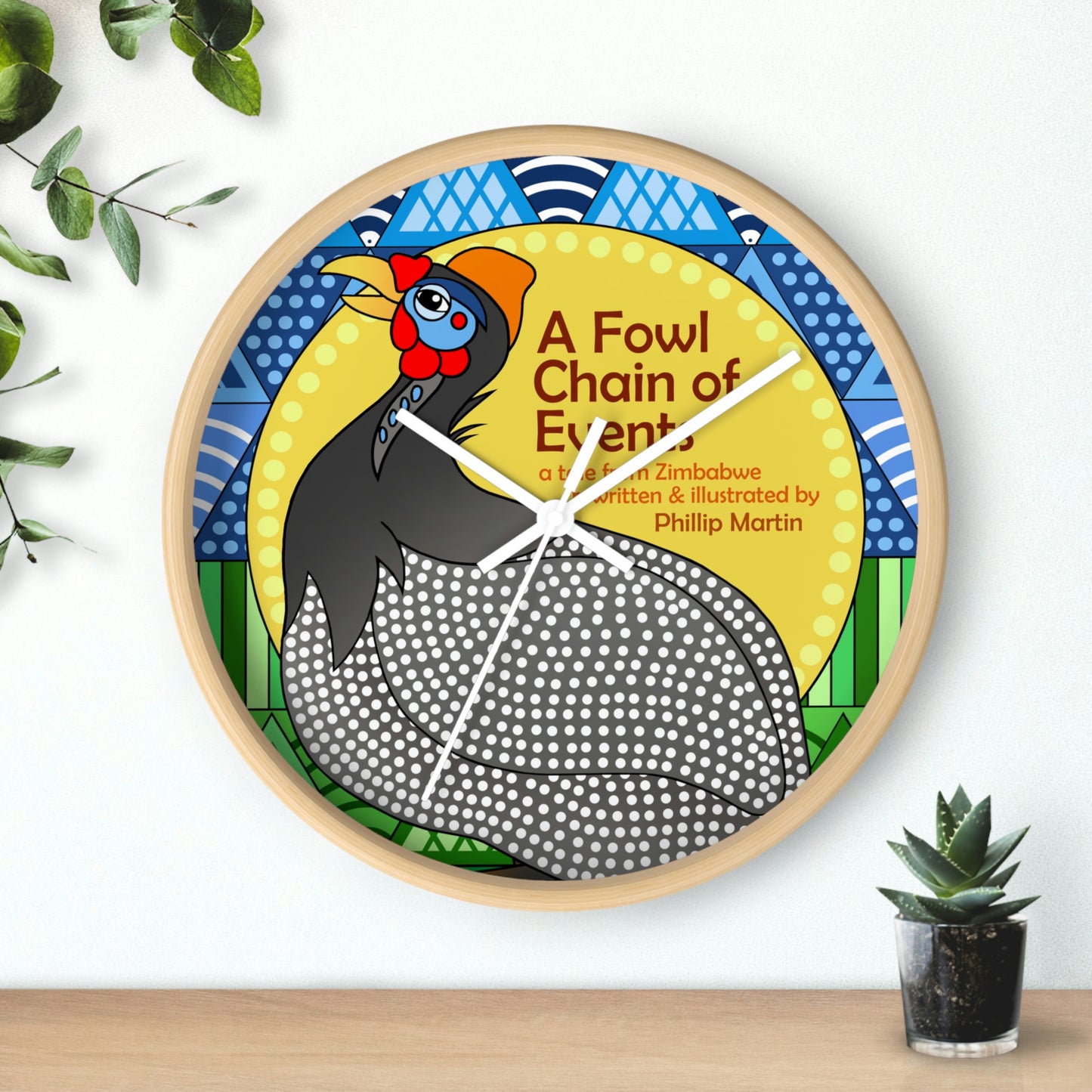 A Fowl Chain of Events Wall clock