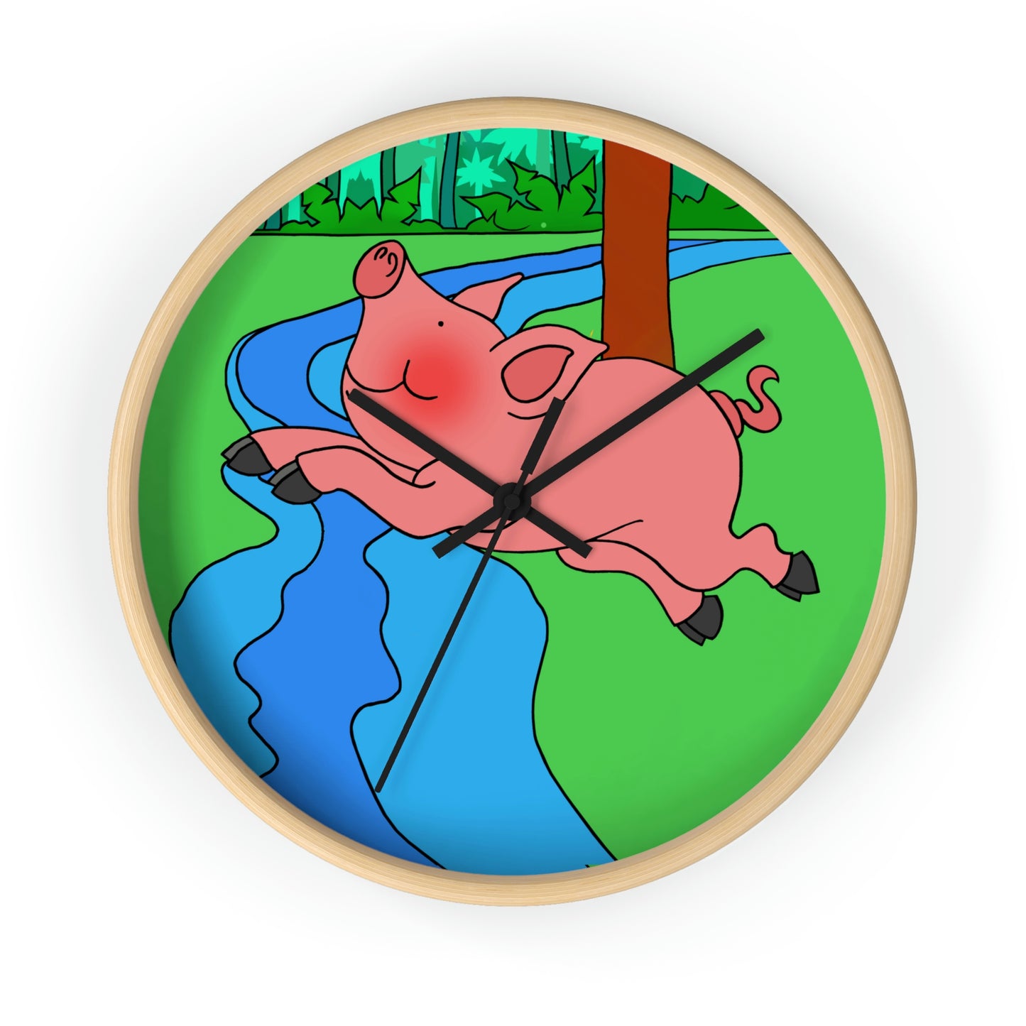 Anansi and the Market Pig! Wall clock