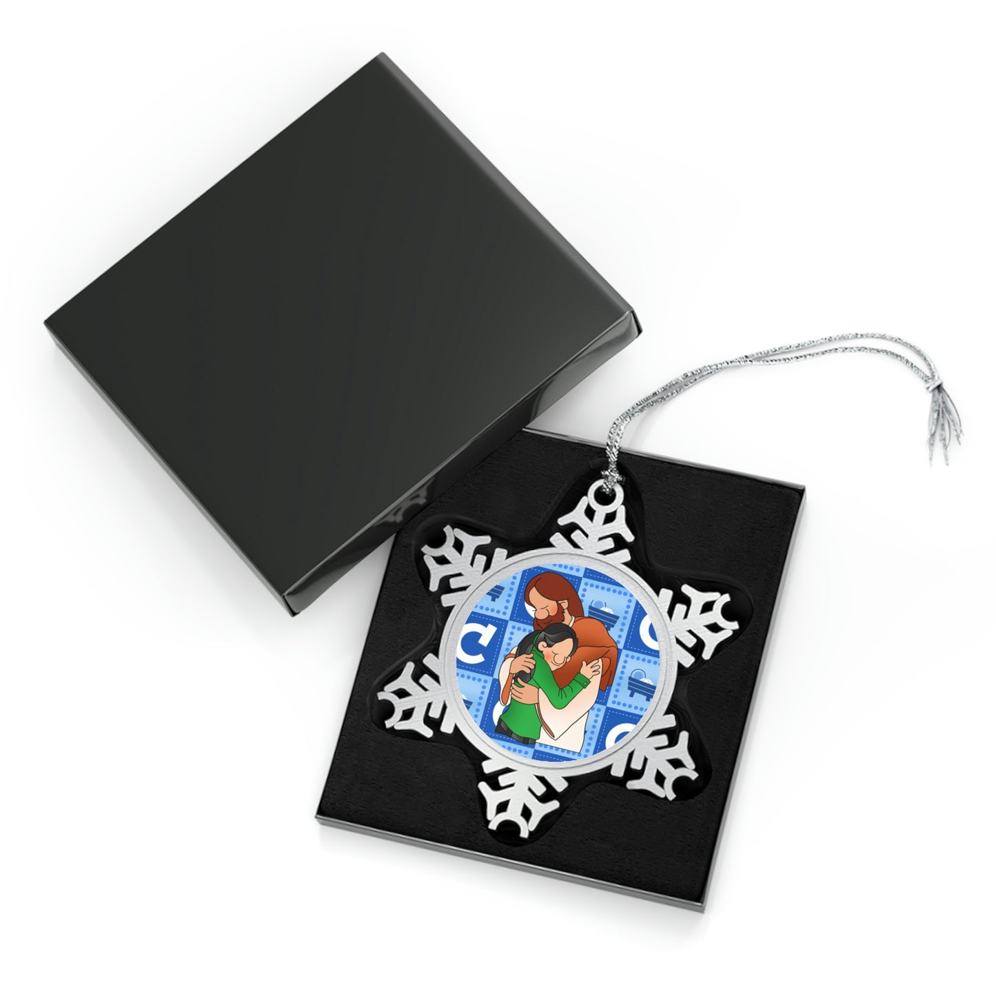 The Bible as Simple as ABC C Pewter Snowflake Ornament