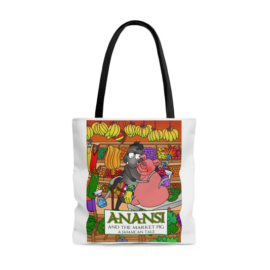 Anansi and the Market Pig AOP Tote Bag