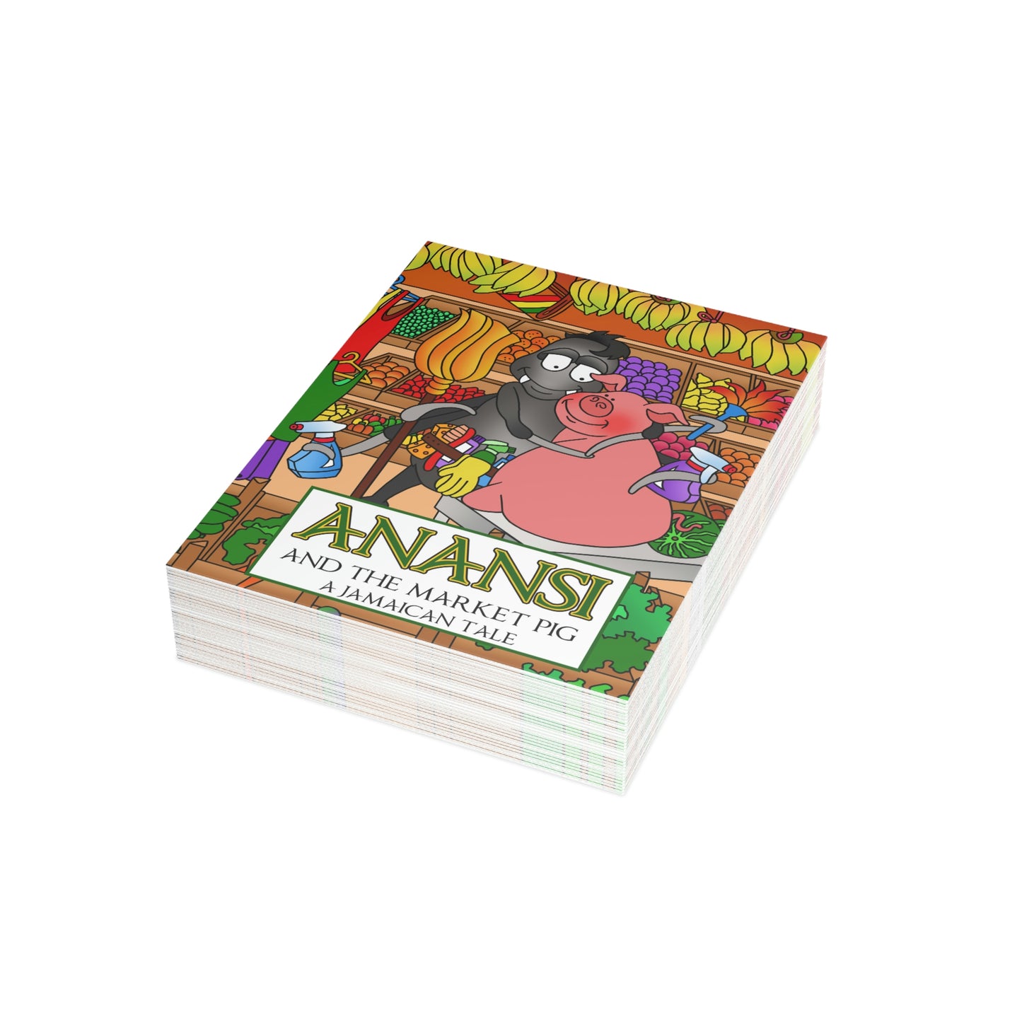 Anansi and the Market Pig Greeting Card Bundles (envelopes not included)