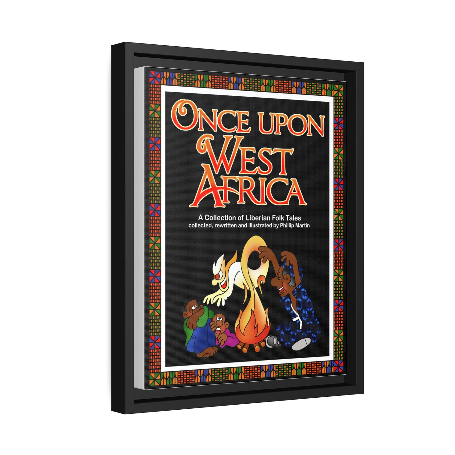 Once Upon West Africa!! Matte Canvas, Black Frame
