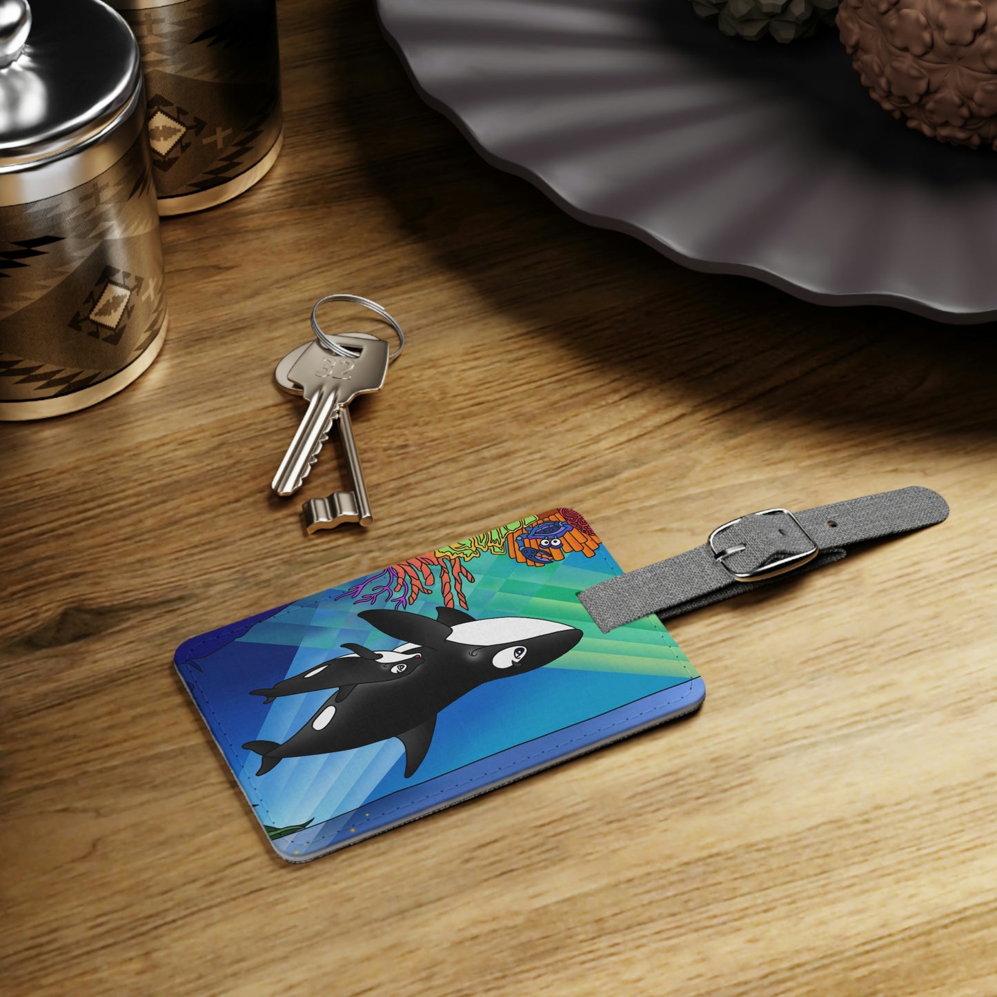 Orcas Saffiano Polyester Luggage Tag, Rectangle