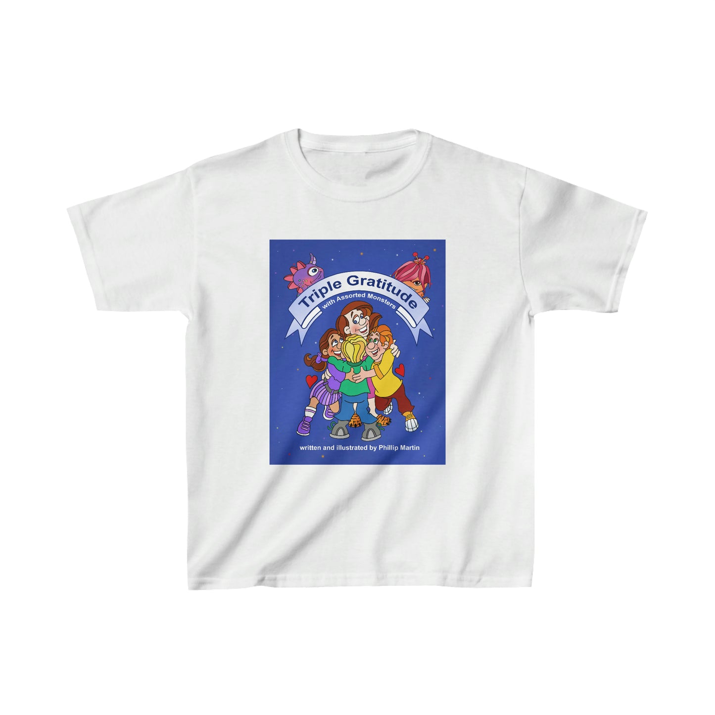 Triple Gratitude with Assorted Monsters Kids Heavy Cotton™ Tee