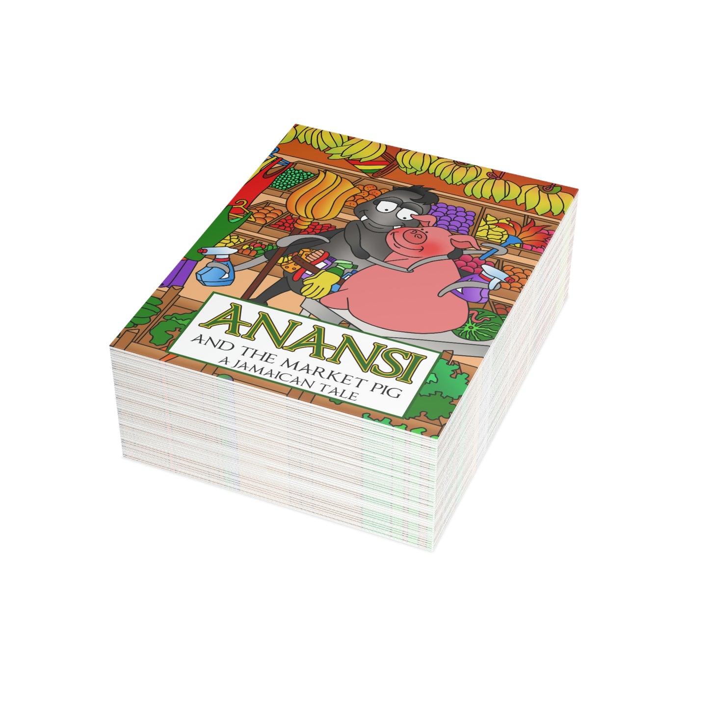 Anansi and the Market Pig Greeting Card Bundles (envelopes not included)