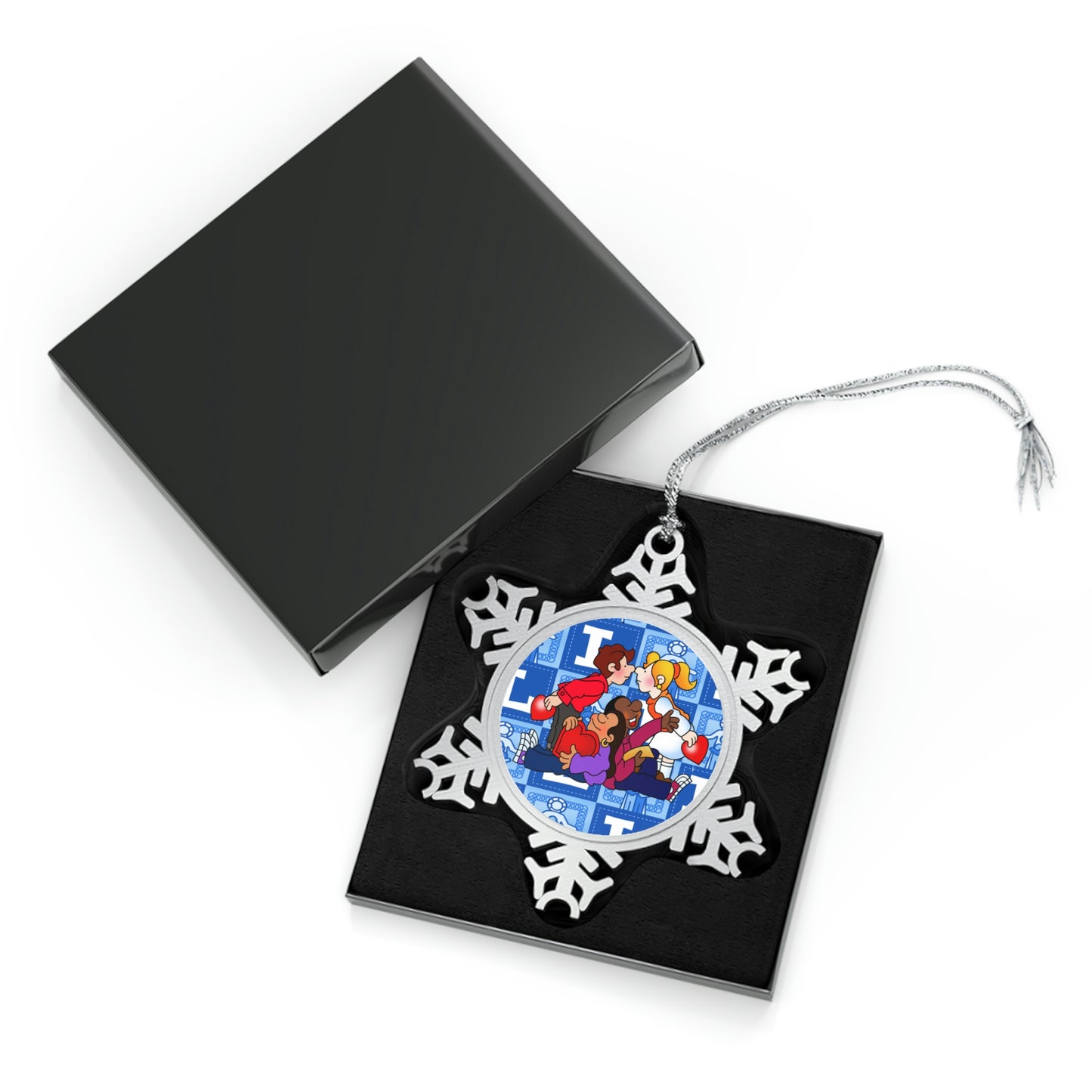 The Bible as Simple as ABC L Pewter Snowflake Ornament