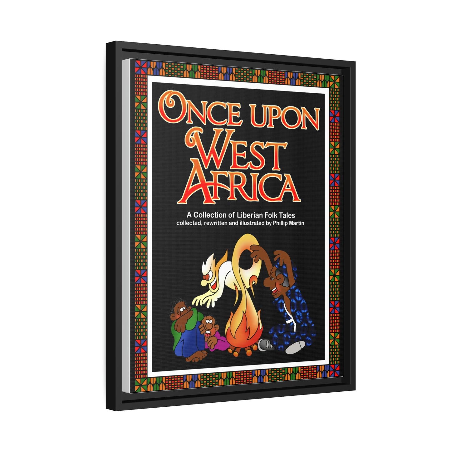 Once Upon West Africa!! Matte Canvas, Black Frame