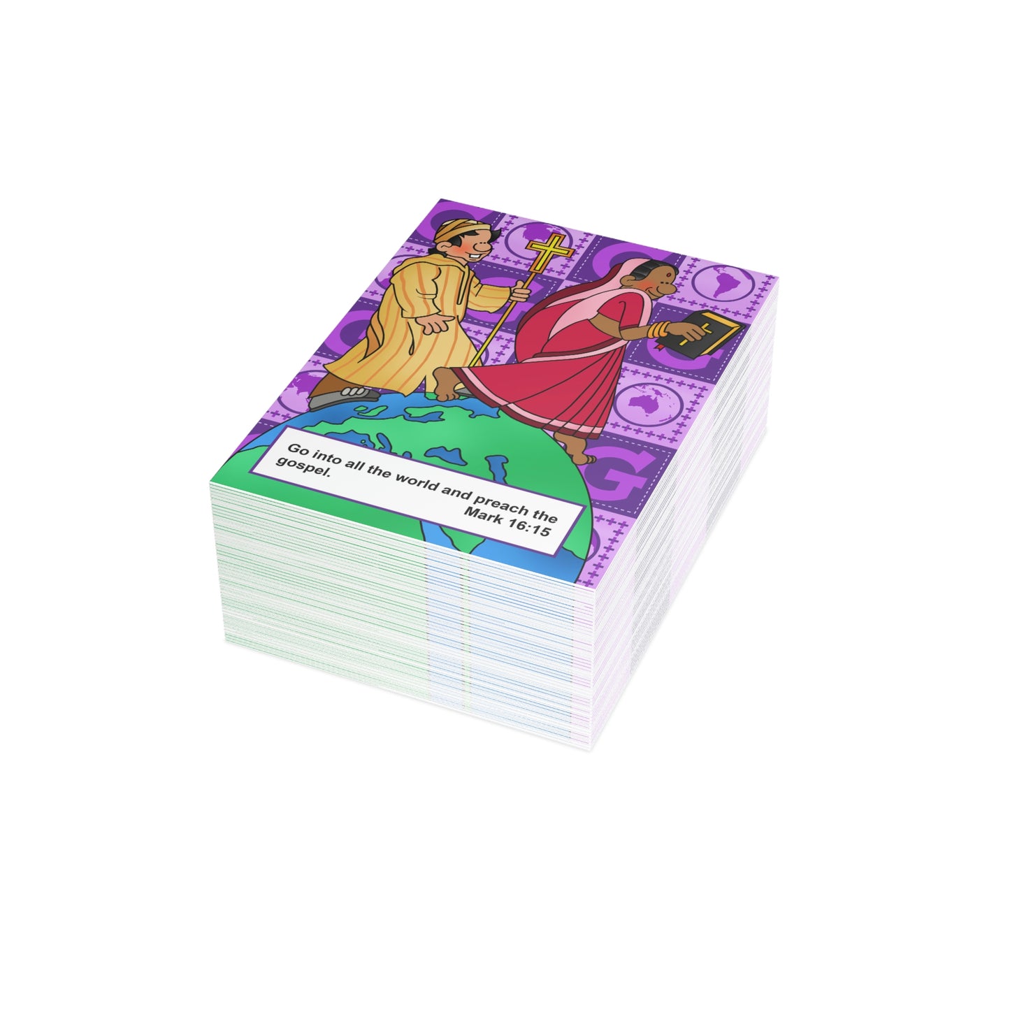 The Bible as Simple as ABC G Greeting Cards (1, 10, 30, and 50pcs)