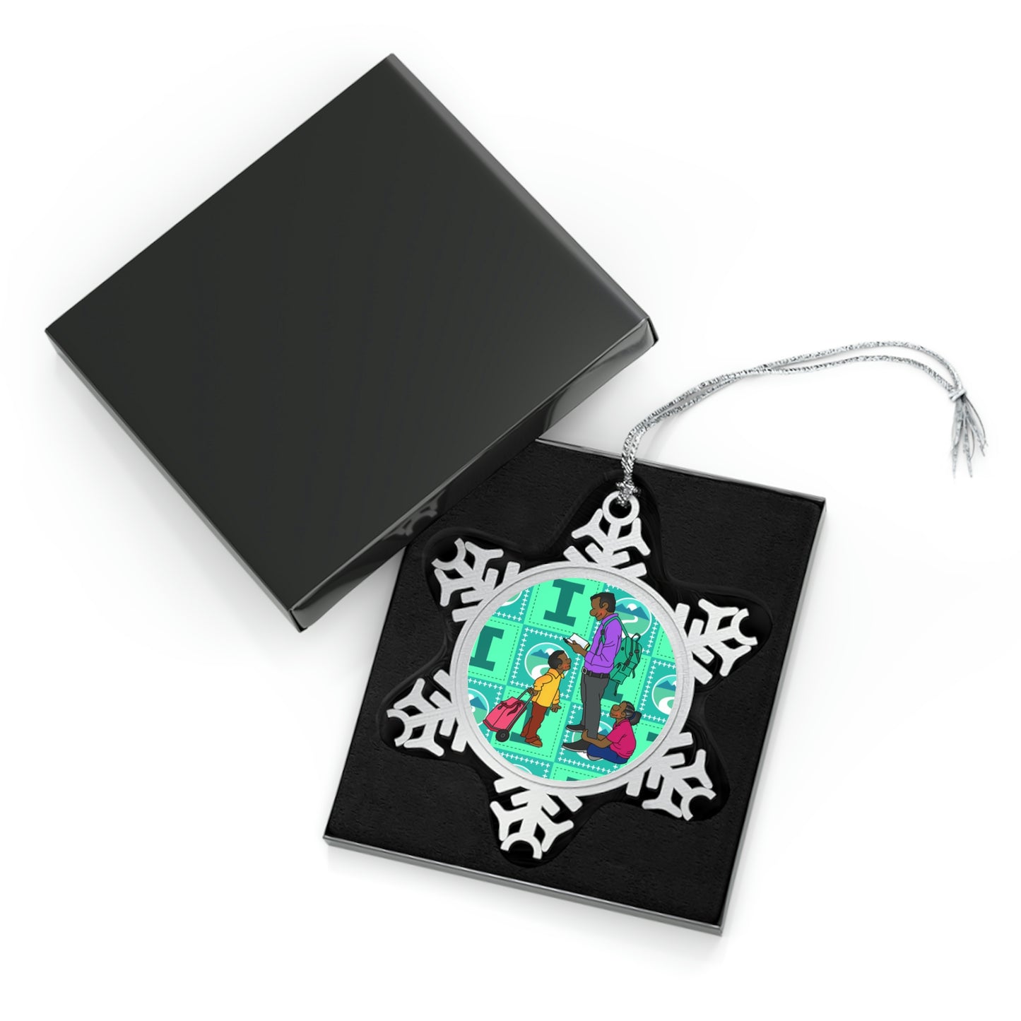 The Bible as Simple as ABC I Pewter Snowflake Ornament