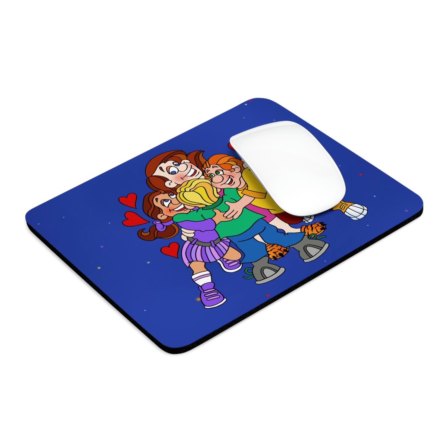 Triple Gratitude with Assorted Monsters Rectangle Mouse Pad