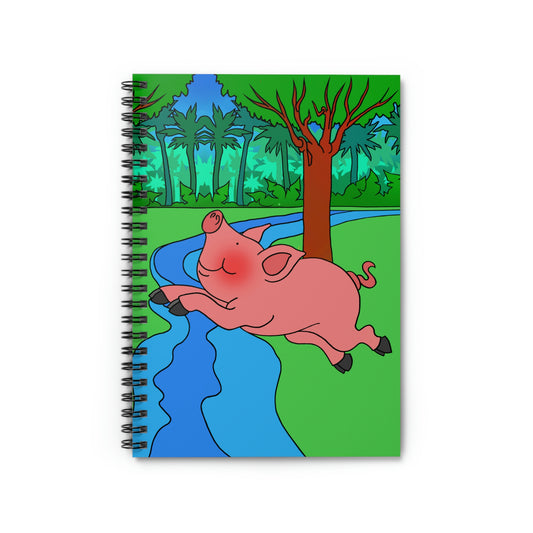 Anansi and the Market Pig! Spiral Notebook - Ruled Line