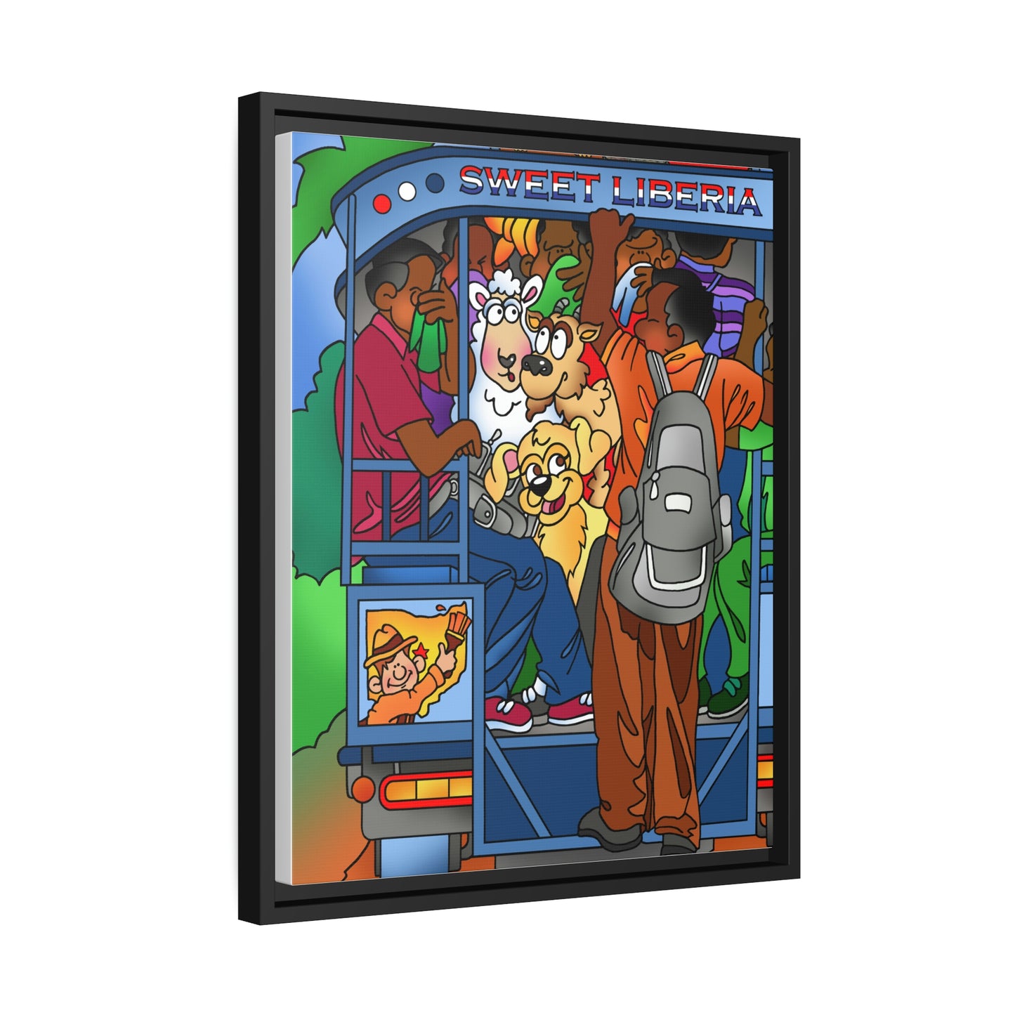 Once Upon West Africa! Matte Canvas, Black Frame