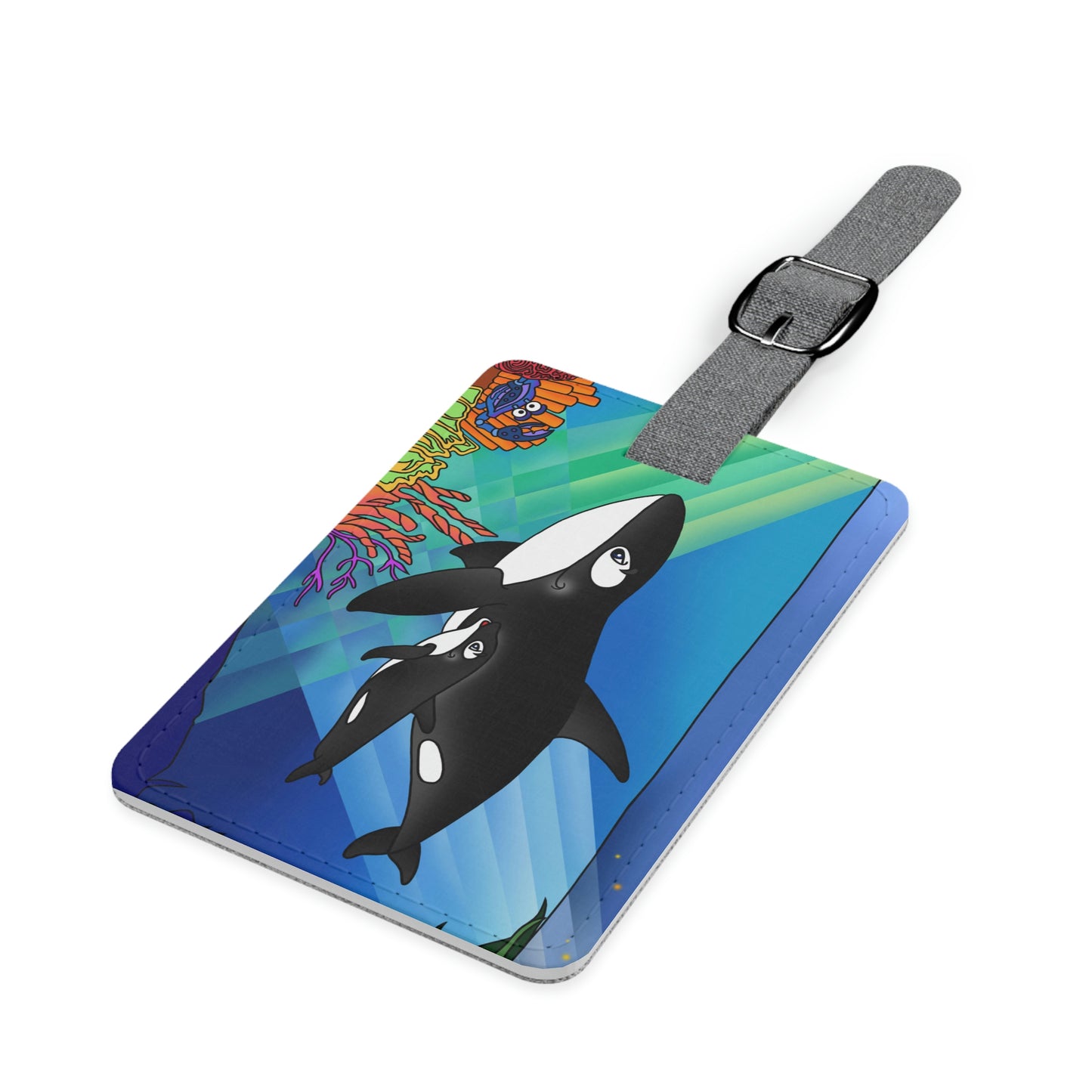 Orcas Saffiano Polyester Luggage Tag, Rectangle