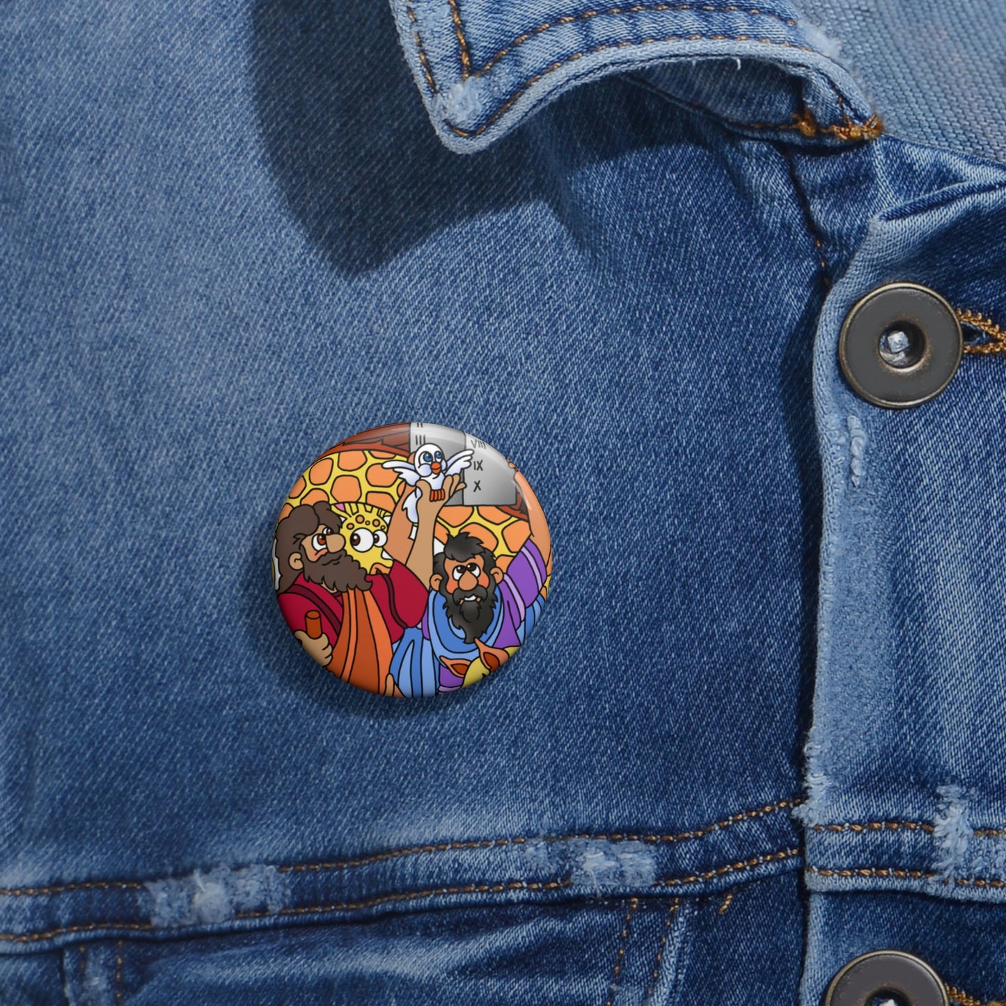 Hark and Harold Angel Sing! Custom Pin Buttons