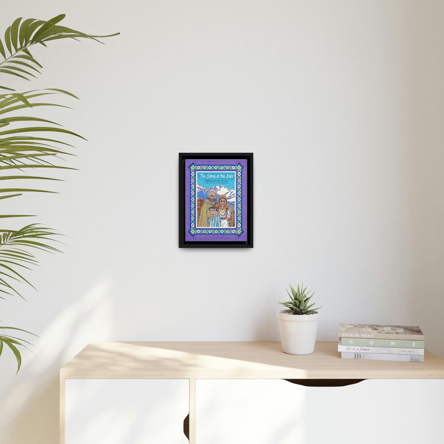 The Stone at the Door Matte Canvas, Black Frame