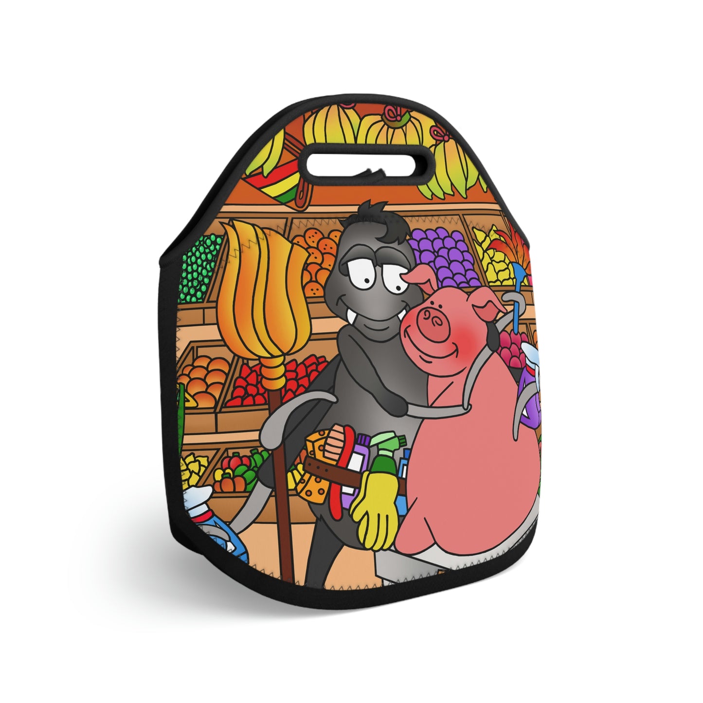 Anansi and the Market Pig Neoprene Lunch Bag