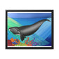 Gray Whale Matte Canvas, Black Frame