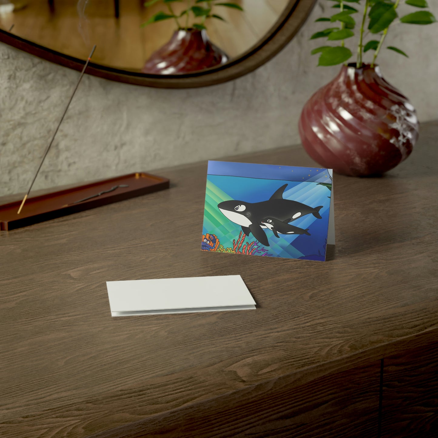 Orcas Greeting Cards (1, 10, 30, and 50pcs)