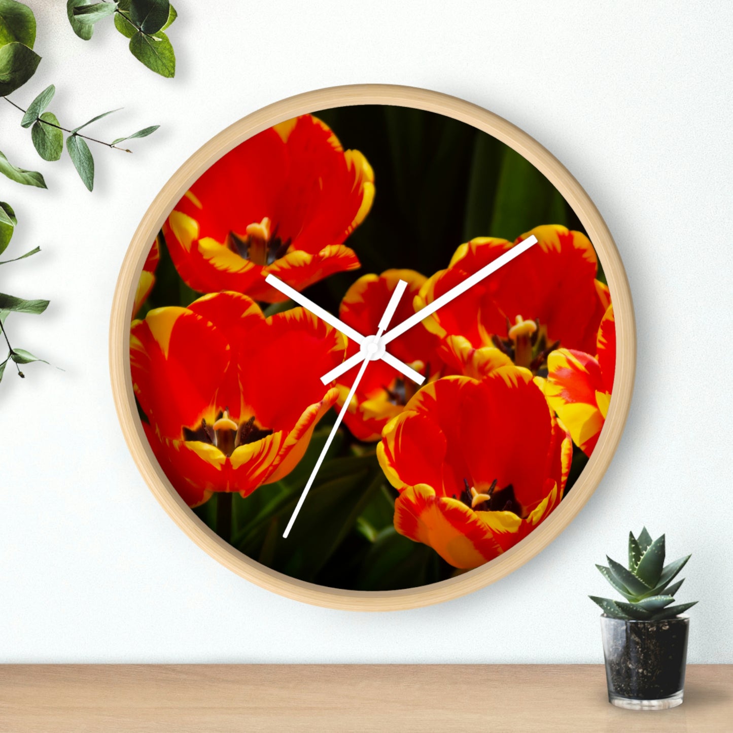 Flowers 19 Wall Clock