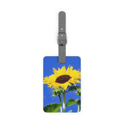 Flowers 02 Saffiano Polyester Luggage Tag, Rectangle