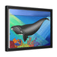 Gray Whale Matte Canvas, Black Frame