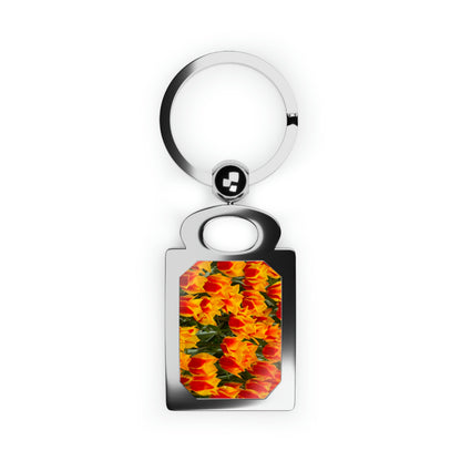 Flowers 18 Rectangle Photo Keyring