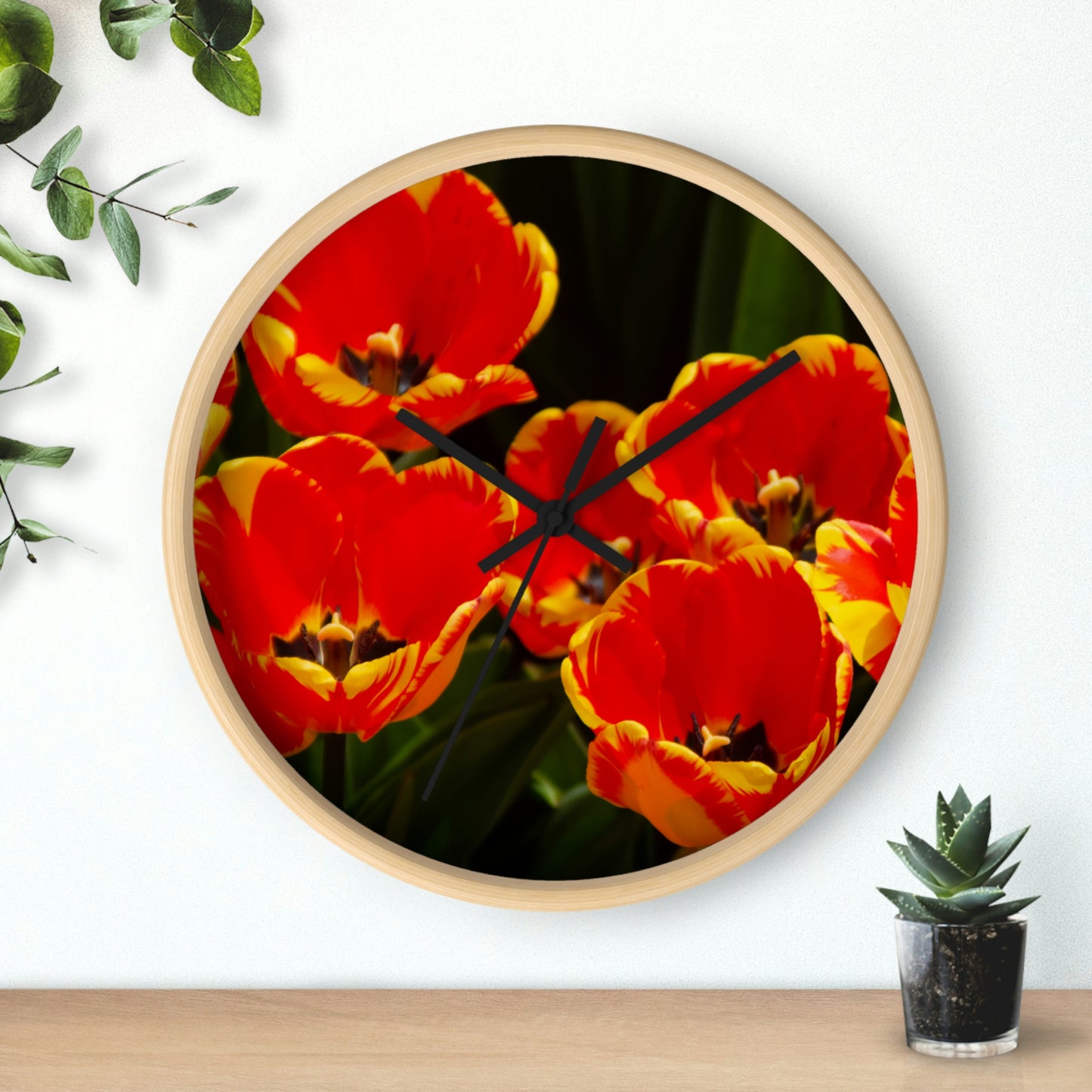 Flowers 19 Wall Clock