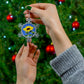 Flowers 02 Pewter Snowflake Ornament