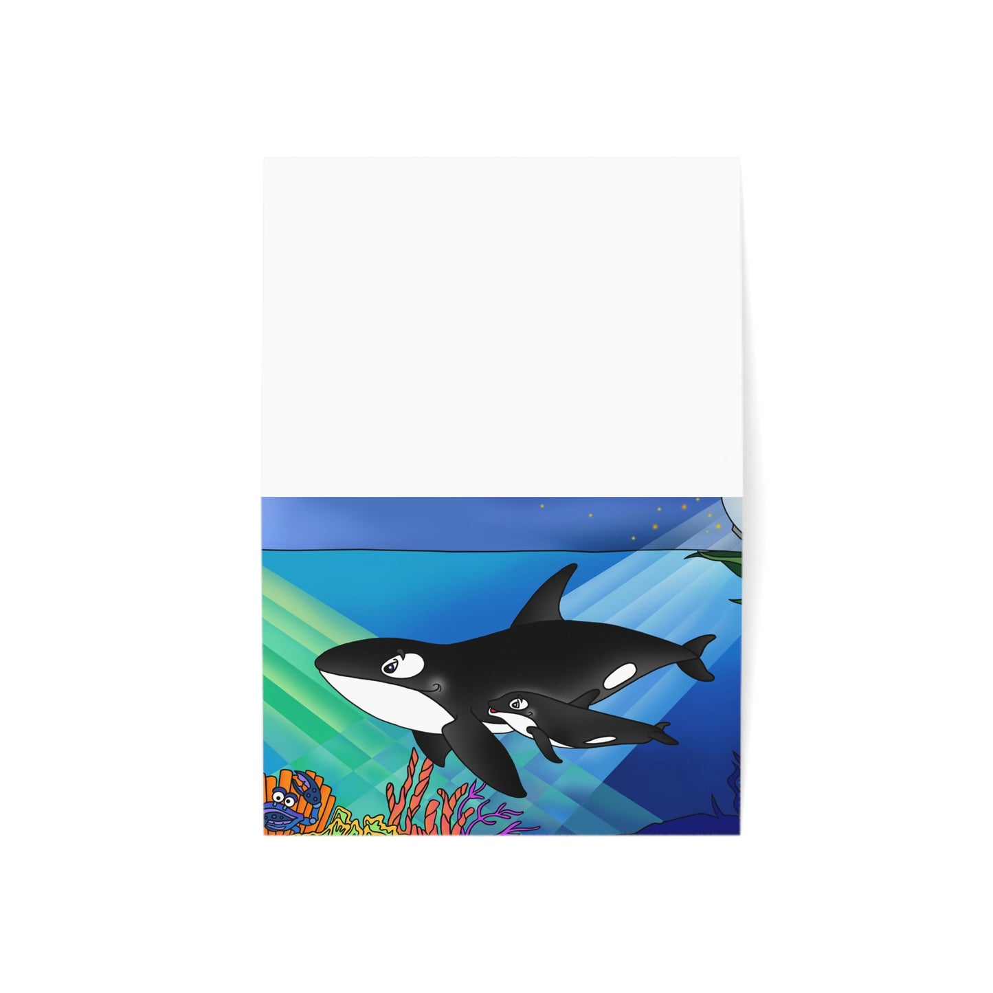 Orcas Greeting Cards (1, 10, 30, and 50pcs)