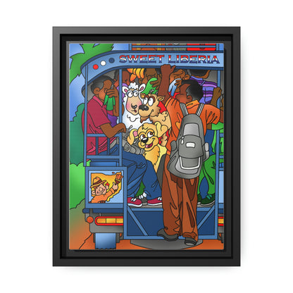 Once Upon West Africa! Matte Canvas, Black Frame