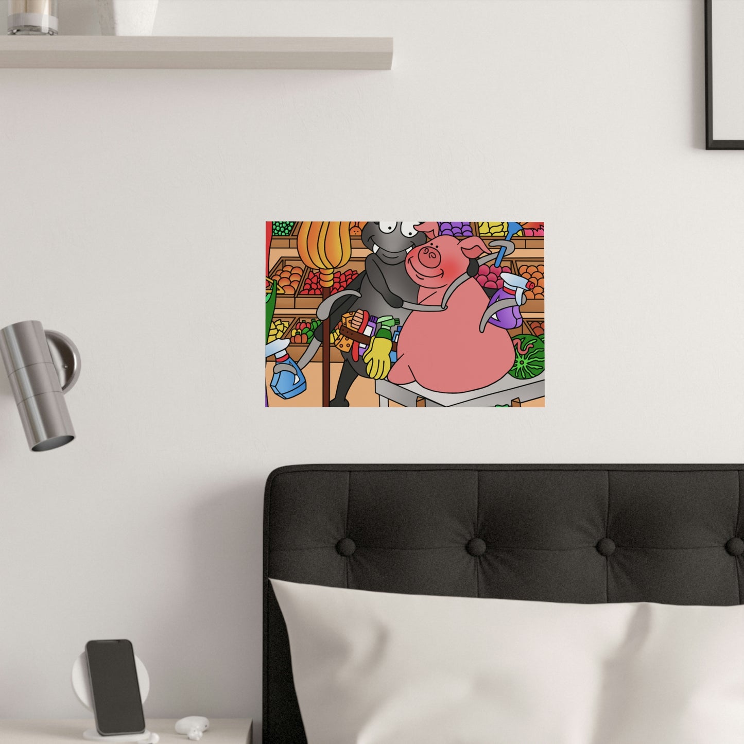 Anansi and the Market Pig Satin Posters (210gsm)