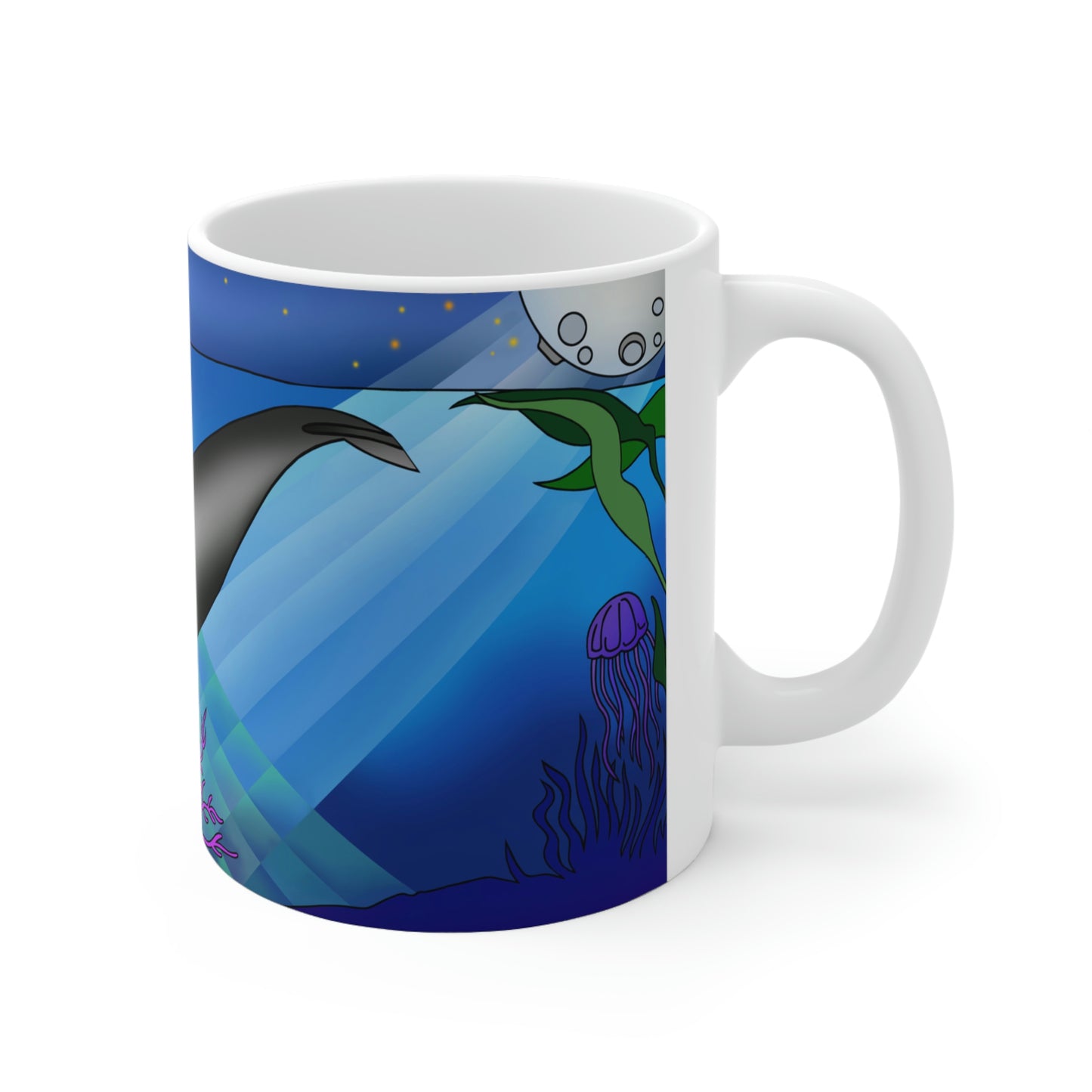 Gray Whale Ceramic Mug 11oz