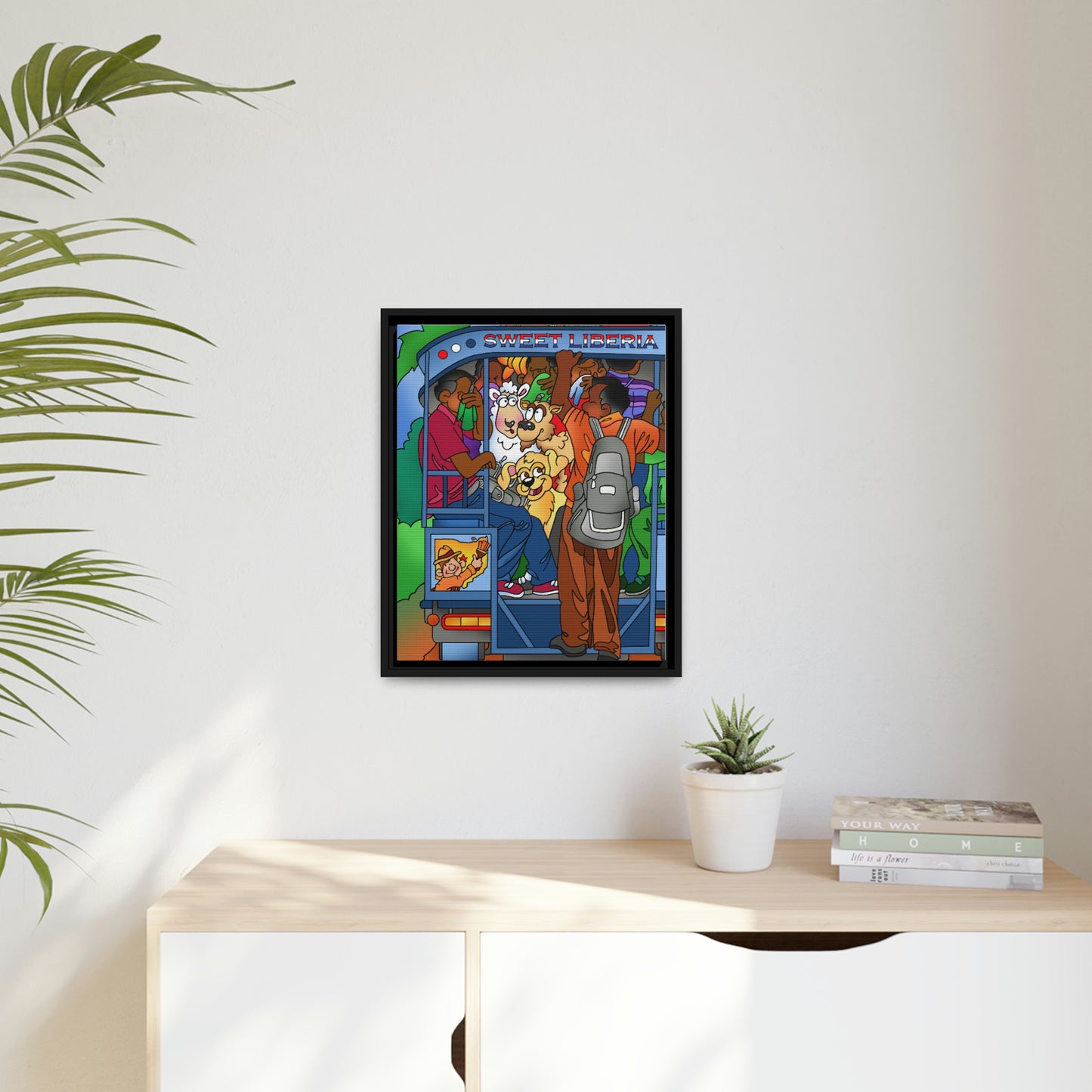 Once Upon West Africa! Matte Canvas, Black Frame