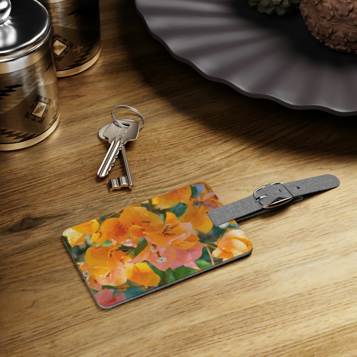 Flowers 29 Saffiano Polyester Luggage Tag, Rectangle