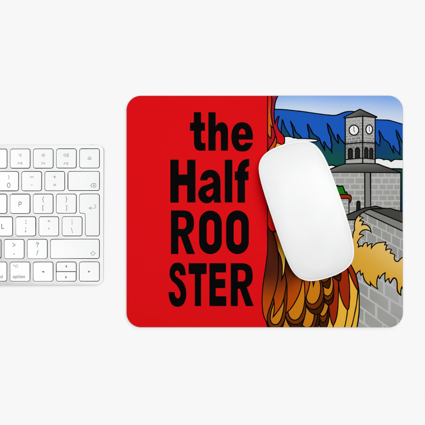 The Half Rooster Rectangle Mouse Pad