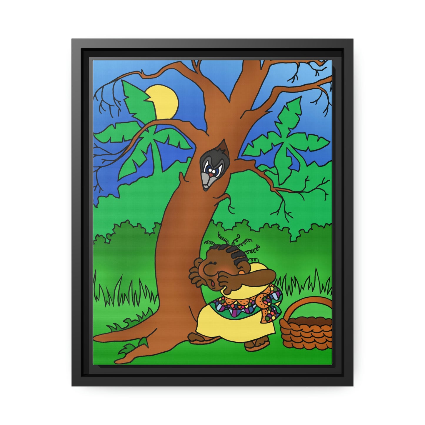 Once Upon West Africa Matte Canvas, Black Frame