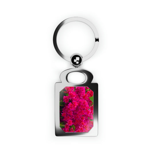 Flowers 27 Rectangle Photo Keyring