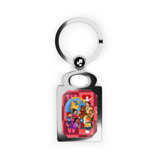 The Bible as Simple as ABC W Rectangle Photo Keyring