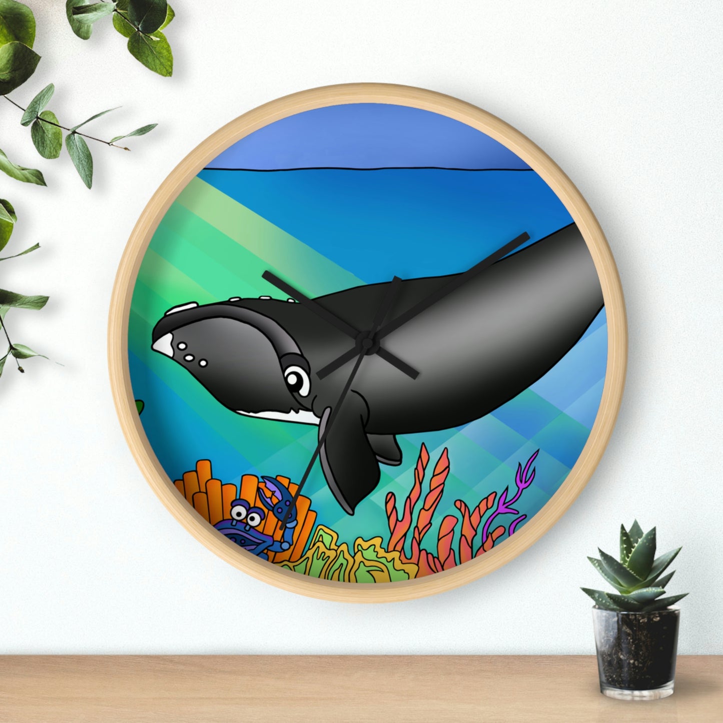 Gray Whale Wall Clock