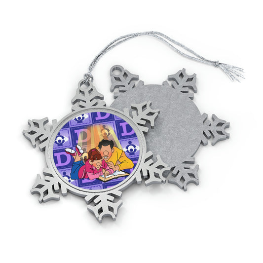 The Bible as Simple as ABC D Pewter Snowflake Ornament