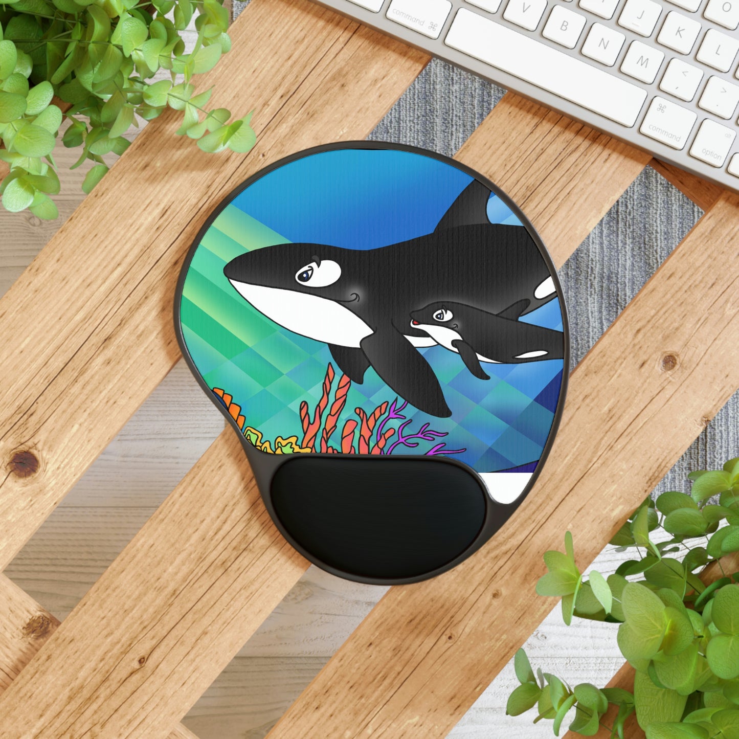 Orcas Mouse Pad With Wrist Rest